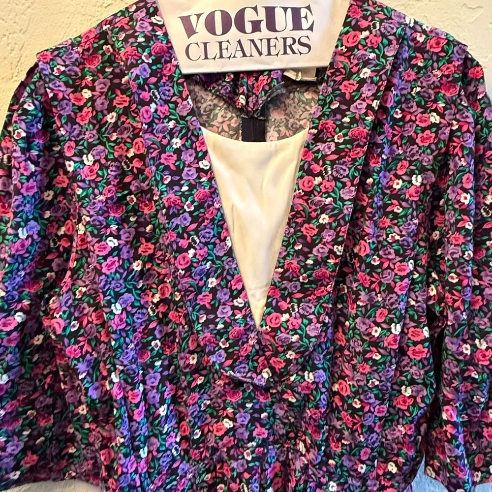 Sweet Miranda Vintage 80’s 90’s Floral Long Sleeve Dress Womens Sz 12 - Picture 4 of 16